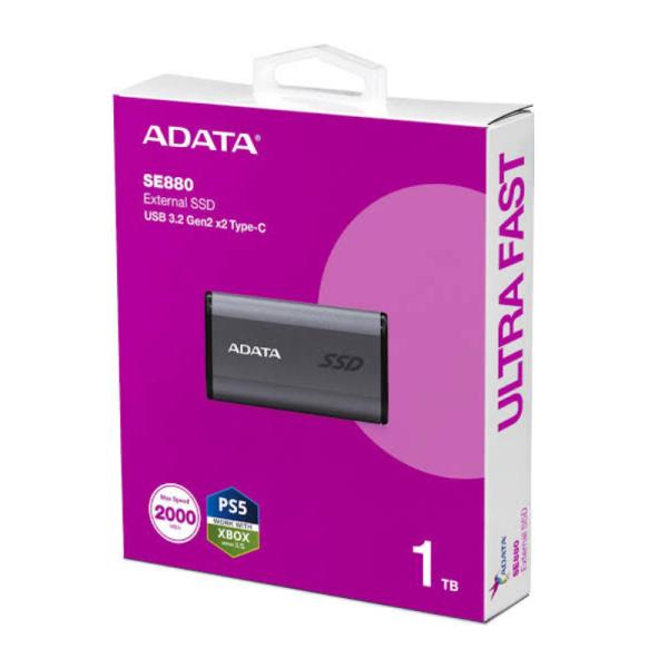 HD SOLIDO EXTERNO 1TB ADATA ELITE SE880 USB 3.2 GEN2X2 TIPO C 2000 MB/S 2000