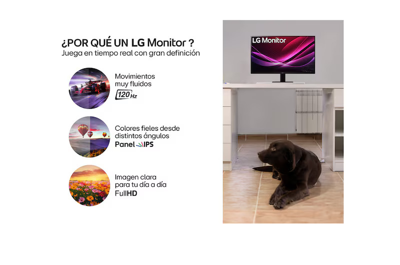 LG MONITOR U4 27" IPS FHD, 144 HZ, HDR10, DISEÑO SIN BORDES – 27U411B-B