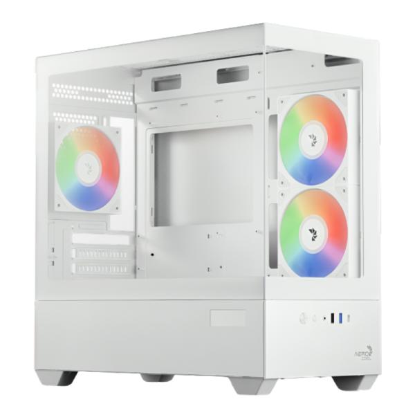 CASE GAMING RGB AEROCOOL P300D DIGI-G-WT-V1 DIGI MINI TOWER VENTILADORES 3 DE
