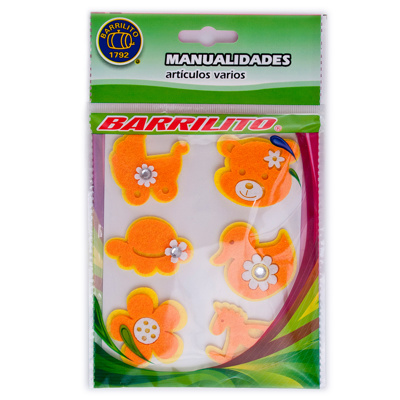 BARRILITO CALCOMANIA ANIMAL FS010 6PC/SET