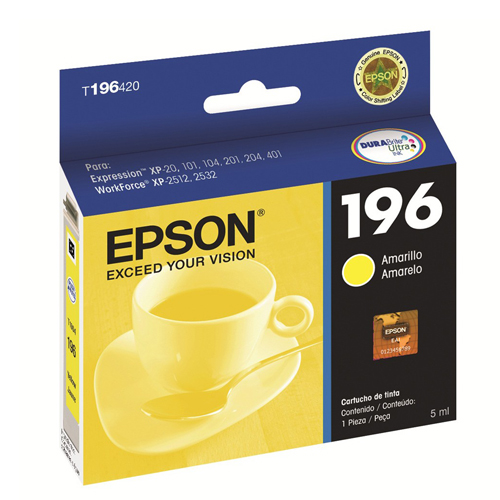 EPSON CARTUCHO AMARILLO PARA XP-101/201/401 WORKFORCE WF2512/WF2532 T196420-AL