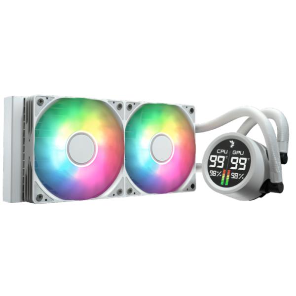 ENFRIAMIENTO LIQUIDO RGB AEROCOOL ABYSS L240R DIGI WHT AIO 240MM LGA115X-1851/