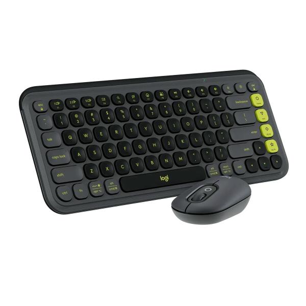 TECLADO Y MOUSE LOGITECH POP ICON INALAMBRICO VERDE