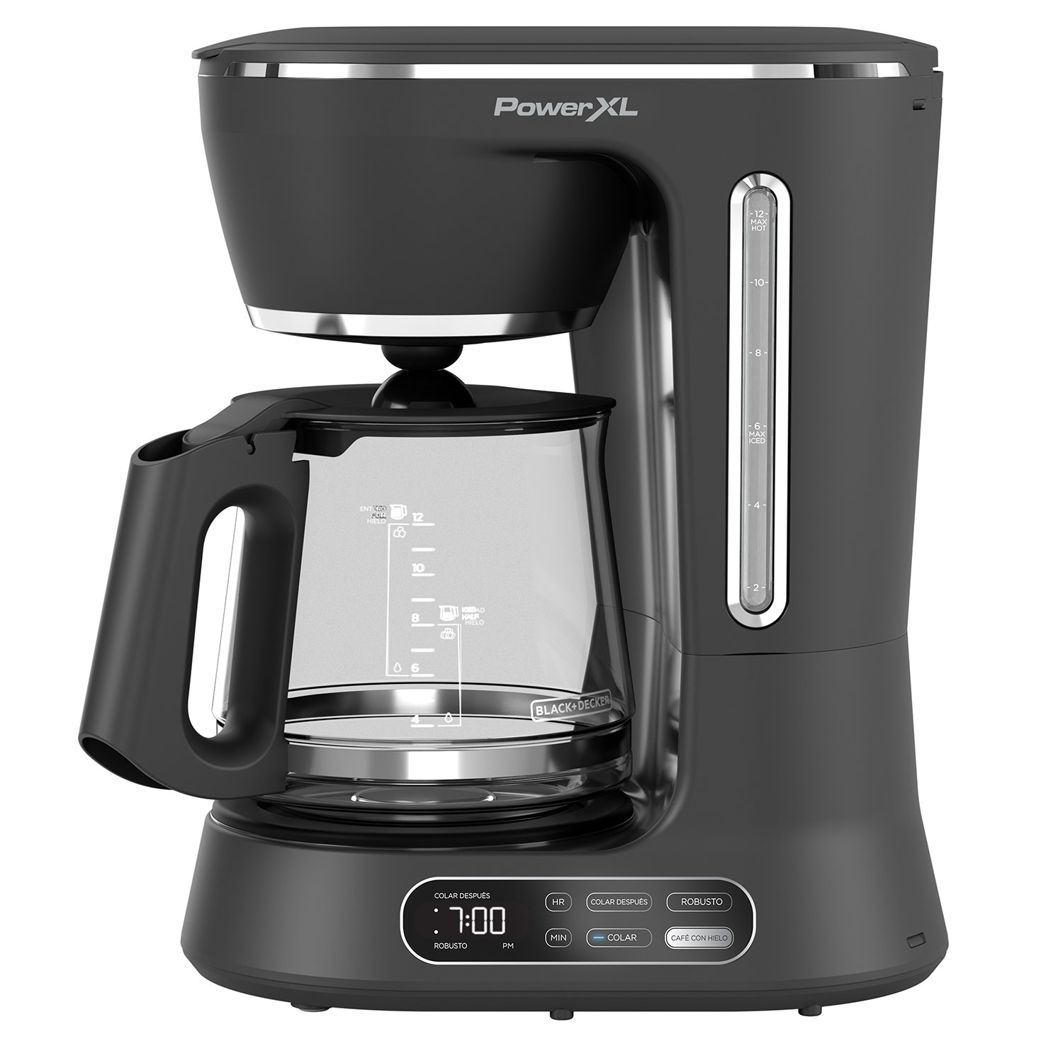 POWER XL CAFETERA PROGRAMABLE 12 TAZAS VORTEX CAFÉ FRIO Y CALIENTE SPLITBREW