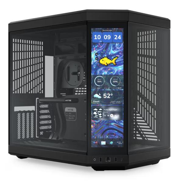 CASE HYTE Y70 TOUCH INFINITE MID TOWER SIN VENTILACIÓN INCLUIDA CON PANTALLA