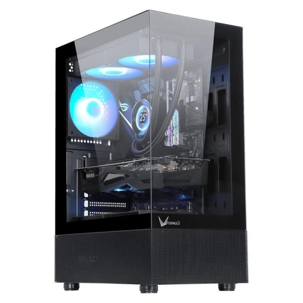 CASE RGB FORMULA V LINE CRYSTAL Z1+ BLACK AR MID TOWER VENTILADORES 3 DE 120MM