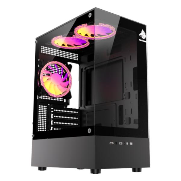 CASE RGB EAGLE WARRIOR CG70AHRA002C MINI TOWER VENTILADORES 3 DE 120MM CON