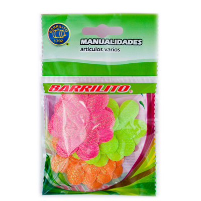 BARRILITO FLORES DE SATINADA 073 45 MM. 12 PIEZAS
