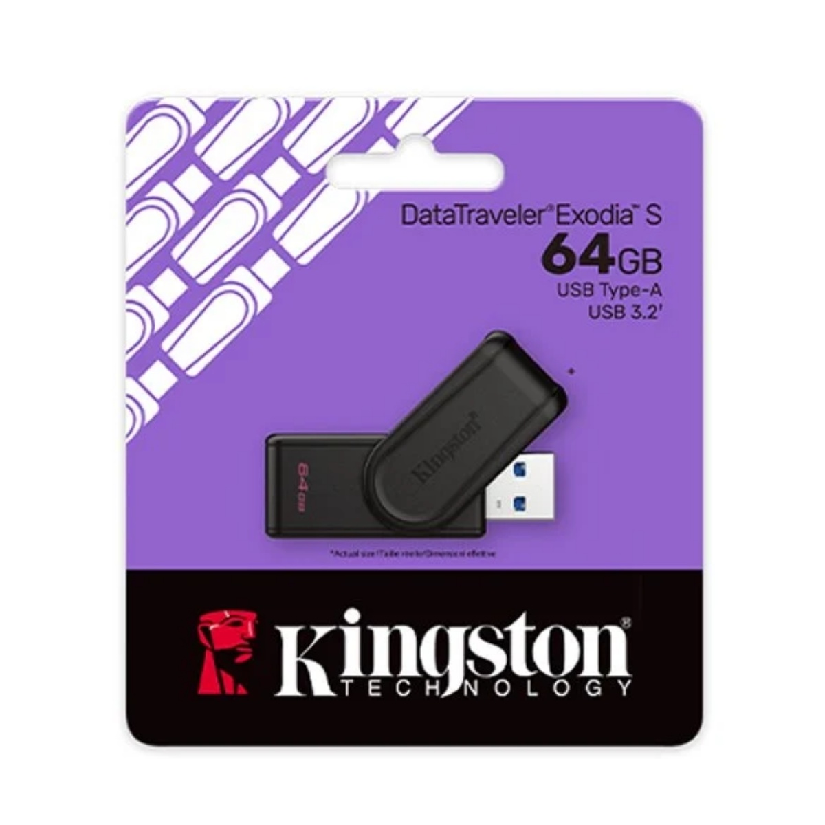 KINGSTON USB DATA TRAVELER EXODIA USB 3.2 NEGRO - DTXS/64GB