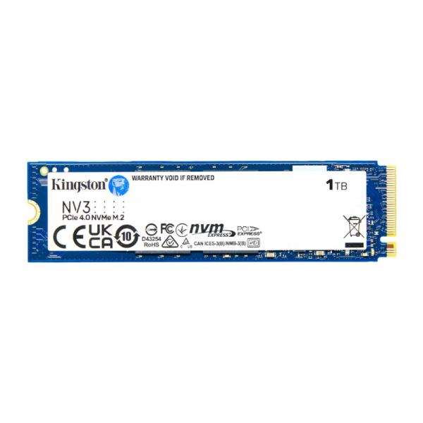 HD INTERNO SOLIDO 1TB KINGSTON NV3 M.2 2280 PCIE GEN4 X4 6000MB/S / 4000MB/S