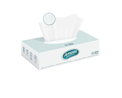 AMOOS PAÑUELOS FACIALES DE PAPEL DESECHABLE COSMETICO 100 X 2 CAPAS CAJA DE