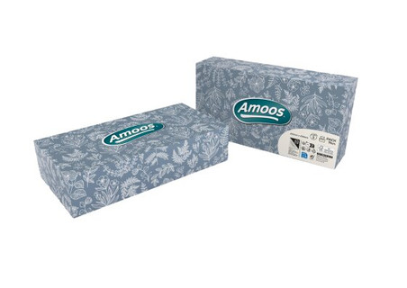 AMOOS PAÑUELOS FACIALES DE PAPEL DESECHABLE COSMETICO 70 X 3 CAPAS CAJA DE