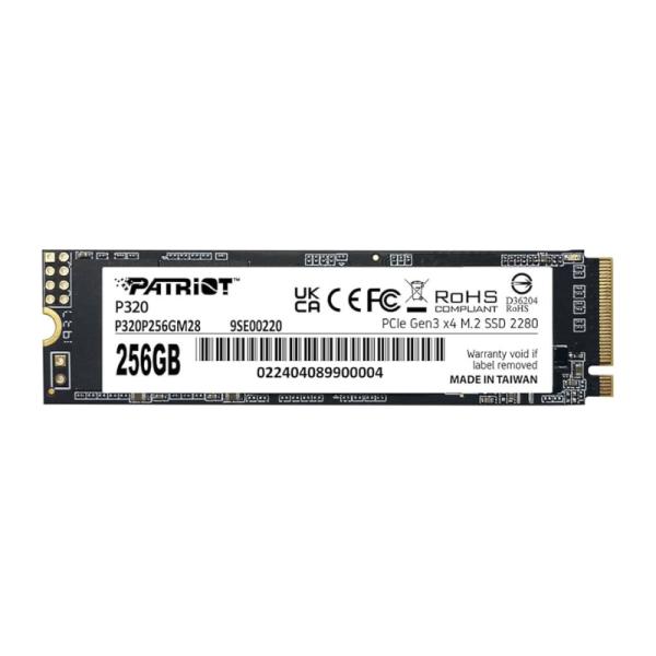 HD INTERNO SOLIDO 256GB PATRIOT P320 M.2 2280 PCIE GEN3 X4 2200MB/S / 1200MB/S