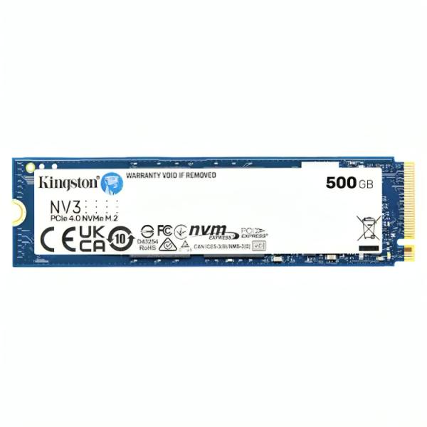 HD INTERNO SOLIDO 500GB KINGSTON NV3 M.2 2280 PCIE GEN4 X4 5000MB/S / 3000MB/S