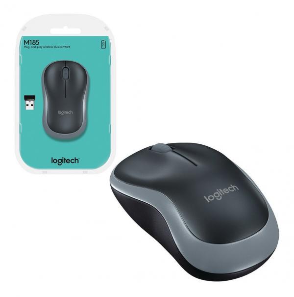 MOUSE LOGITECH M185 INALAMBRICO PLATA