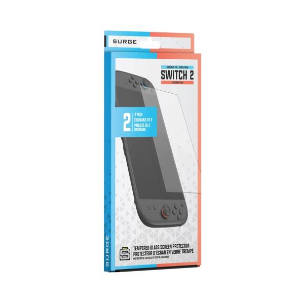 PROTECTOR DE PANTALLA SURGE VIDRIO TEMPERADO 9H PARA NINTENDO SWITCH 2 PACK 2