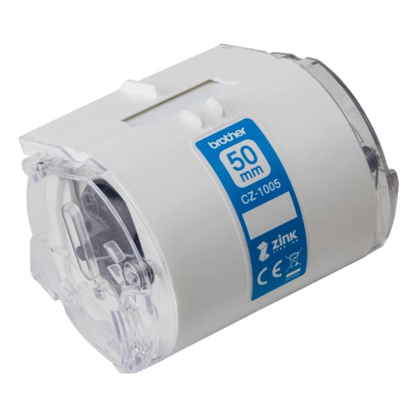 ROLLO DE ETIQUETAS CONTINUO A COLOR BROTHER CZ1005 ZERO INK 50MM X 5M