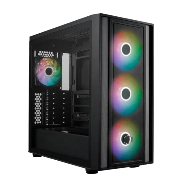 CASE GAMING RGB COOLER MASTER MASTERBOX 600 MID TOWER 3 VENTILADORES DE 140MM Y