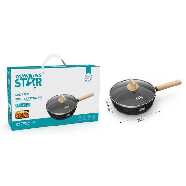 SÁRTEN ANTIADHERENTE WINNING STAR ST-5202-24 ALUMINIO 24CM X 6.9CM
