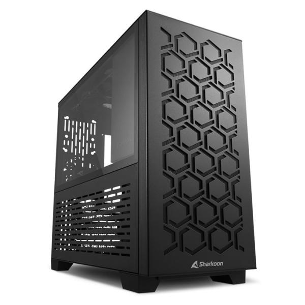 CASE SHARKOON MS-Y1000 MINI TOWER 1 VENTILADOR DE 80MM Y 3 DE 120MM CON VIDRIO