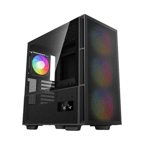 CASE GAMING RGB DEEPCOOL CH560 DIGITAL MID TOWER 3 VENTILADORES DE 140MM Y 1 DE