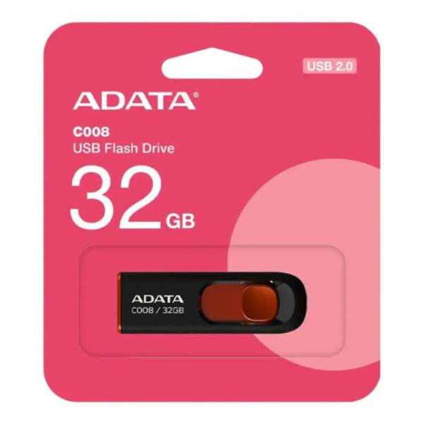 MEMORIA USB 32GB ADATA AC008 USB-A 2.0 AC008-32G-RKD
