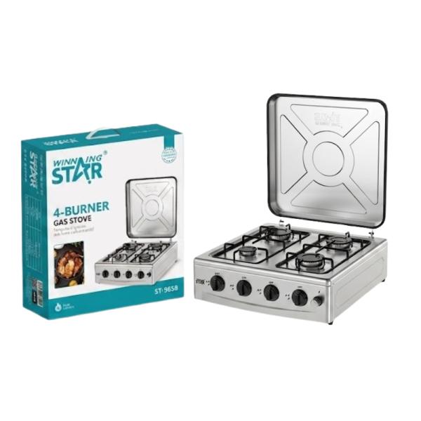COCINA DE GAS DE 4 QUEMADORES WINNING STAR ST-9658 CON ENCENDIDO ELECTRICO