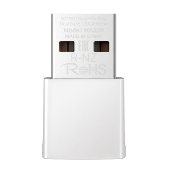 ADAPTADOR DE RED MERCUSYS MA30N(US) DUAL BAND USB 2.0 867 MBPS (5 GHZ) + 400