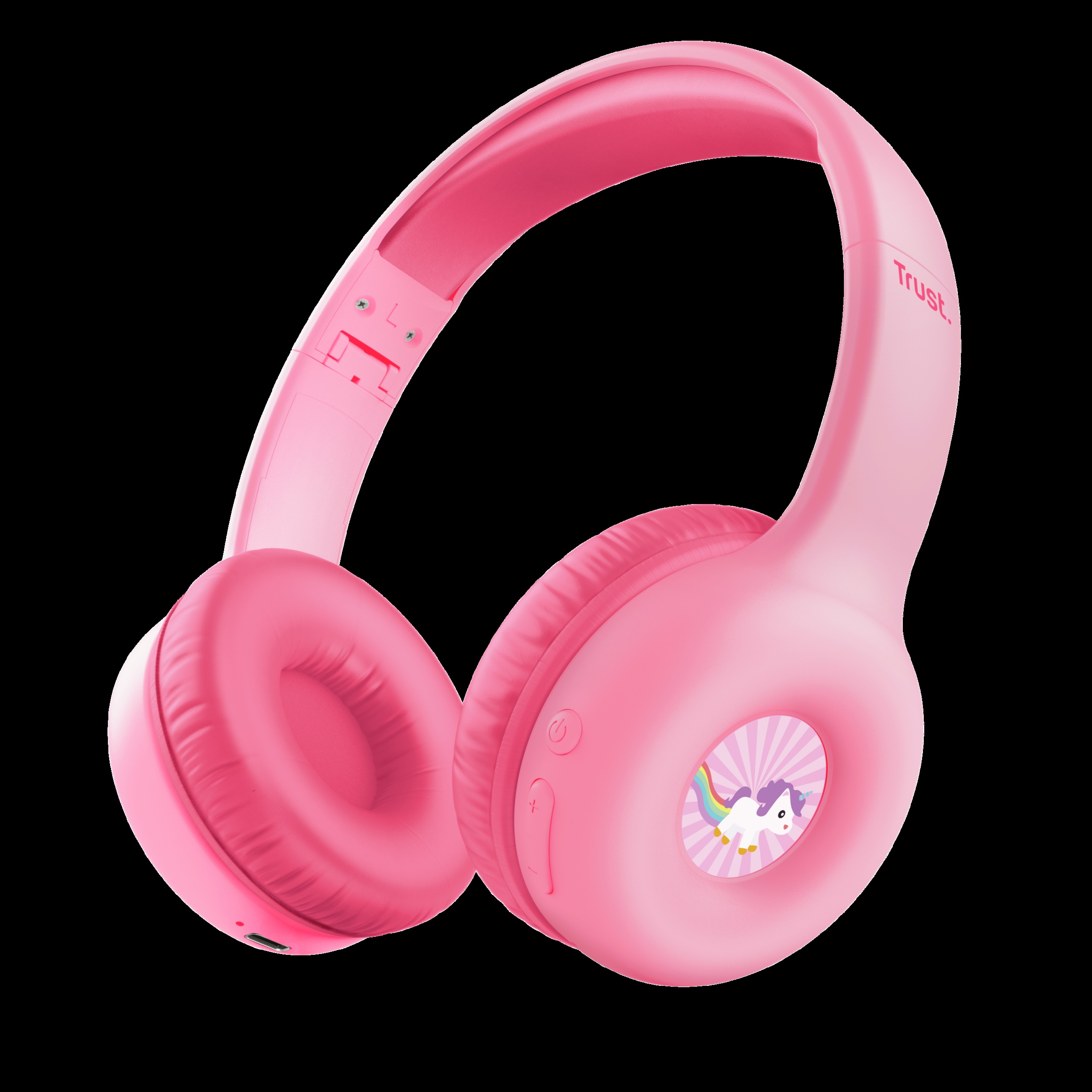TRUST AUDIFONOS INFANTIL WIRELESS COLOR ROSADO PERSONALIZABLE - 25274