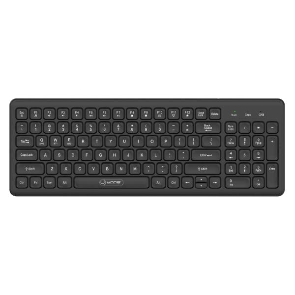 TECLADO UNNO TEKNO KB6766BK INALAMBRICO 2.4GHZ INGLES