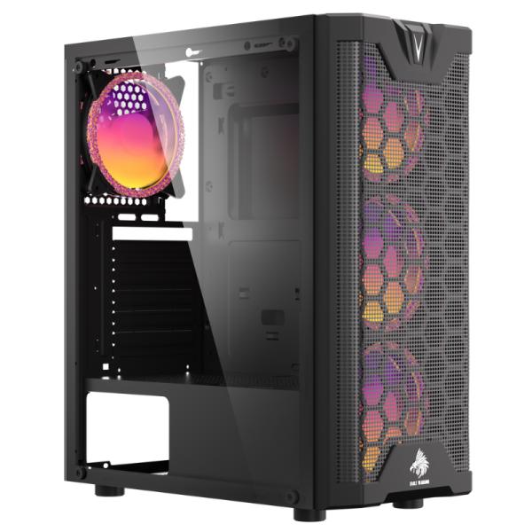CASE RGB EAGLE WARRIOR CG12AARA002C MID TOWER VENTILADORES 3 DE 120MM CON