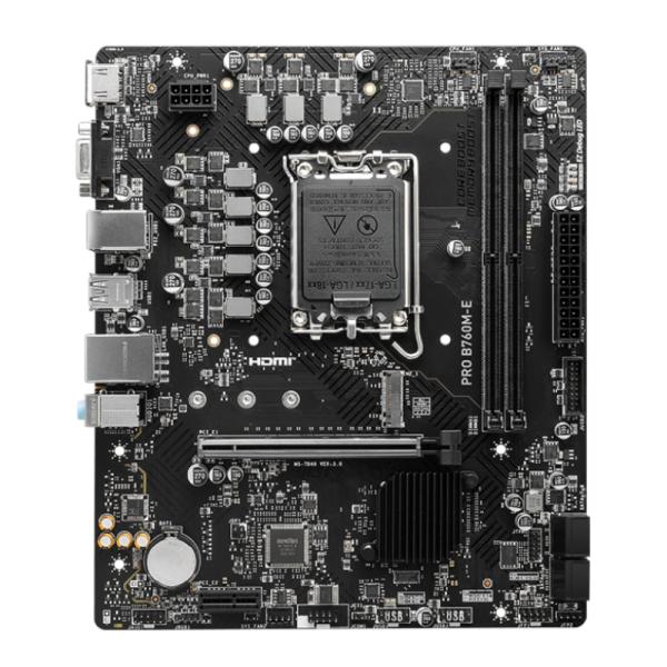 TARJETA MADRE MSI PRO B760M-E DDR5 LGA 1700 M-ATX 911-7D48-048 NEGRO