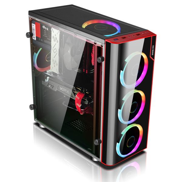 CASE GAMING RGB EAGLE WARRIOR CG06Z3RA001C MID TOWER VENTILADORES 3 DE 120MM