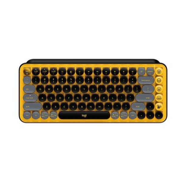 TECLADO LOGITECH POP KEYS MECANICO INALAMBRICO INGLES AMARILLO/NEGRO