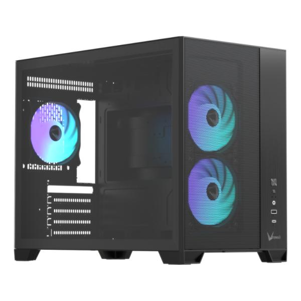 CASE RGB FORMULA V AIR MESH G6 PLUS BLACK AR MID TOWER 3X120MM PANEL FRONTAL DE