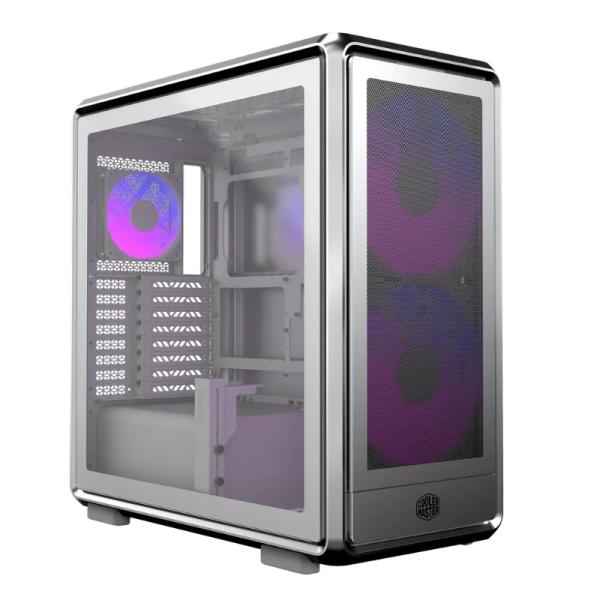 CASE RGB COOLER MASTER MASTERFRAME 600 MESH SILVER MID TOWER VENTILADORES 3