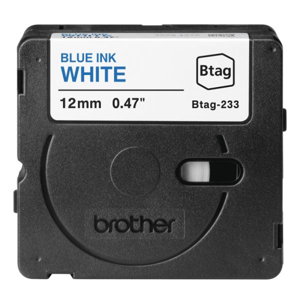 CINTA DE ETIQUETADO BROTHER BTAG233 12MM X 4M COMPATIBLE CON P-TOUCH AZUL SOBRE