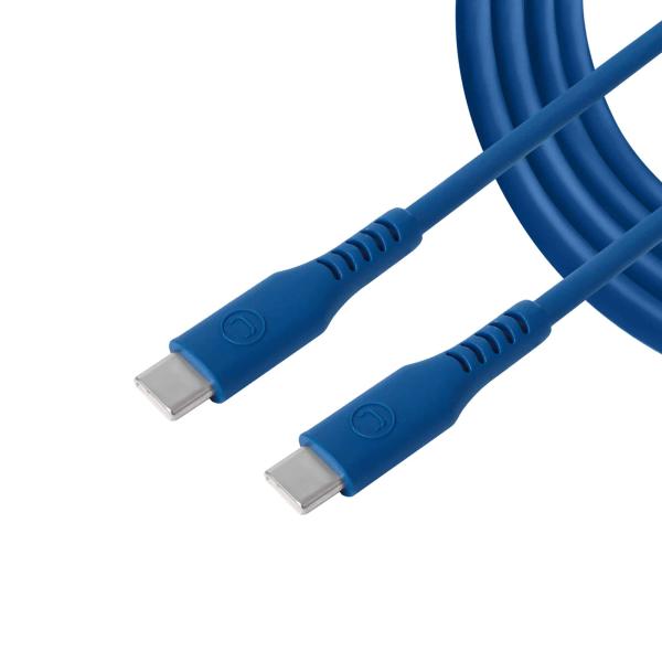 CABLE USB-C 1.5M SILICONA AZUL UNNO TEKNO