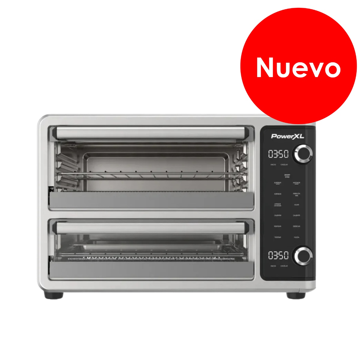 POWER XL HORNO Y FREIDORA AIRE DOBLE 28L SMARTSYNX TO67D5-1SPLA