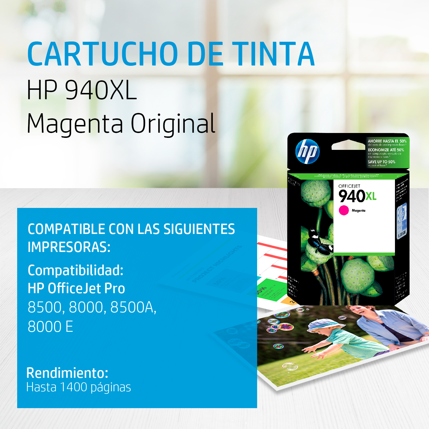 HP CARTUCHO MAGENTA C4908ALL 1.400PGS 940XL