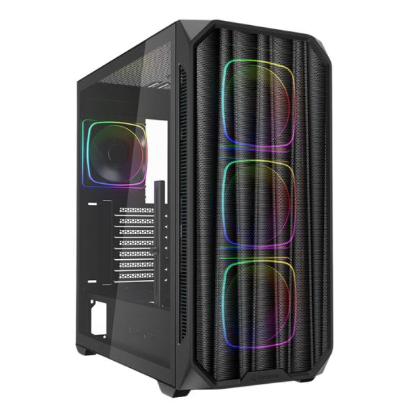 CASE RGB SHARKOON AK5M MID TOWER VENTILADORES 4 DE 120MM CON VIDRIO LATERAL