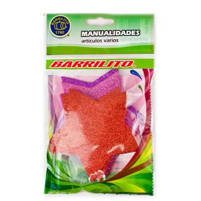 BARRILITO CALCOMANIA DE FOAMY ESTRELLA FSG005 CON PEGAMENTO 9.6 CM 10 PIEZAS 3
