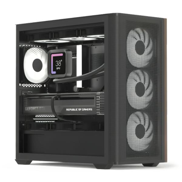 CASE GAMING RGB AEROCOOL D301A MINI TOWER VENTILADORES 4 DE 120MM CON VIDRIO