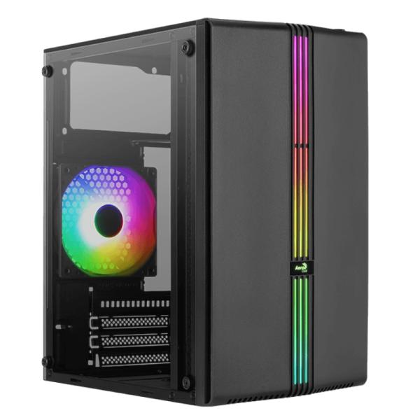 CASE RGB AEROCOOL EVO MINI-G-BK-V1 MINI TOWER VENTILADOR 1 DE 120MM CON VIDRIO