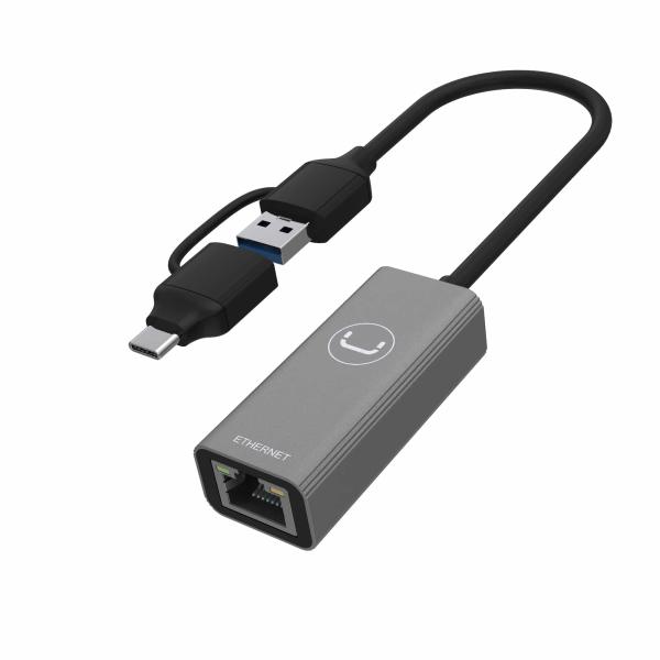 ADAPTADOR USB-A Y USB-C A ETHERNET GIGABIT UNNO TEKNO