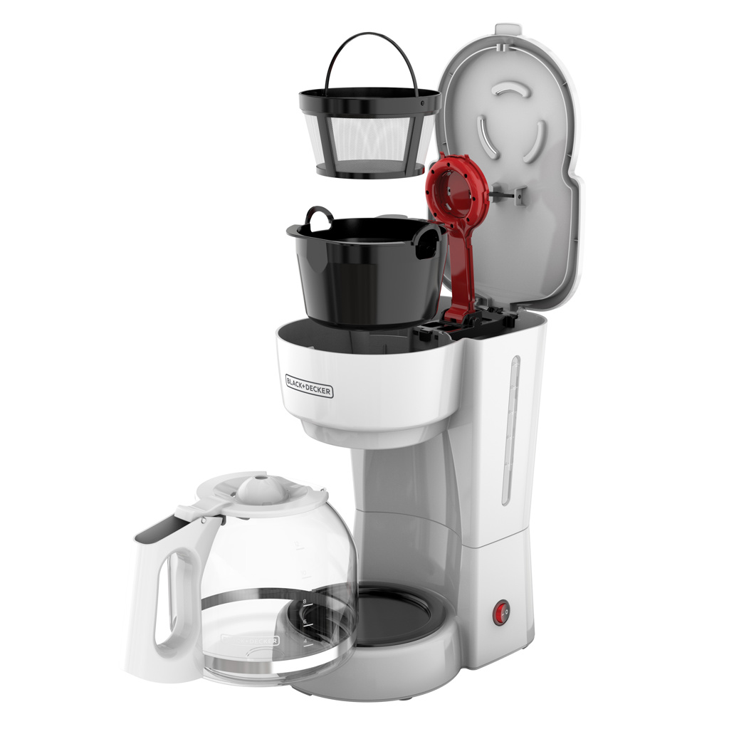 BLACK + DECKER CAFETERA 12 TAZAS VORTEX FILTRO PERMAN BLANCA C/F - CM0916W