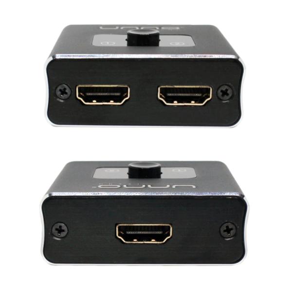 SPLITTER SWITCH HDMI BIDIRECCIONAL 4K 2 PUERTOS UNNO TEKNO