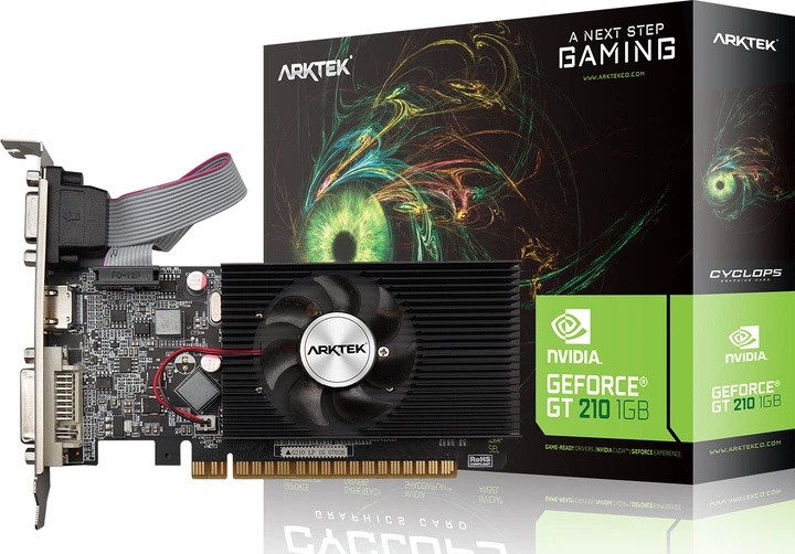 TARJETA DE VIDEO ARKTEK GT210 1GB DDR3 HDMI/DVI/VGA