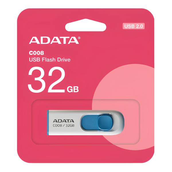 MEMORIA USB 32GB ADATA AC008 USB-A 2.0 AC008-32G-RWE
