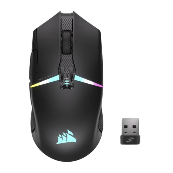 MOUSE GAMING RGB CORSAIR NIGHTSABRE INALÁMBRICO 2.4 GHZ 26000 DPI CH-931B011-NA